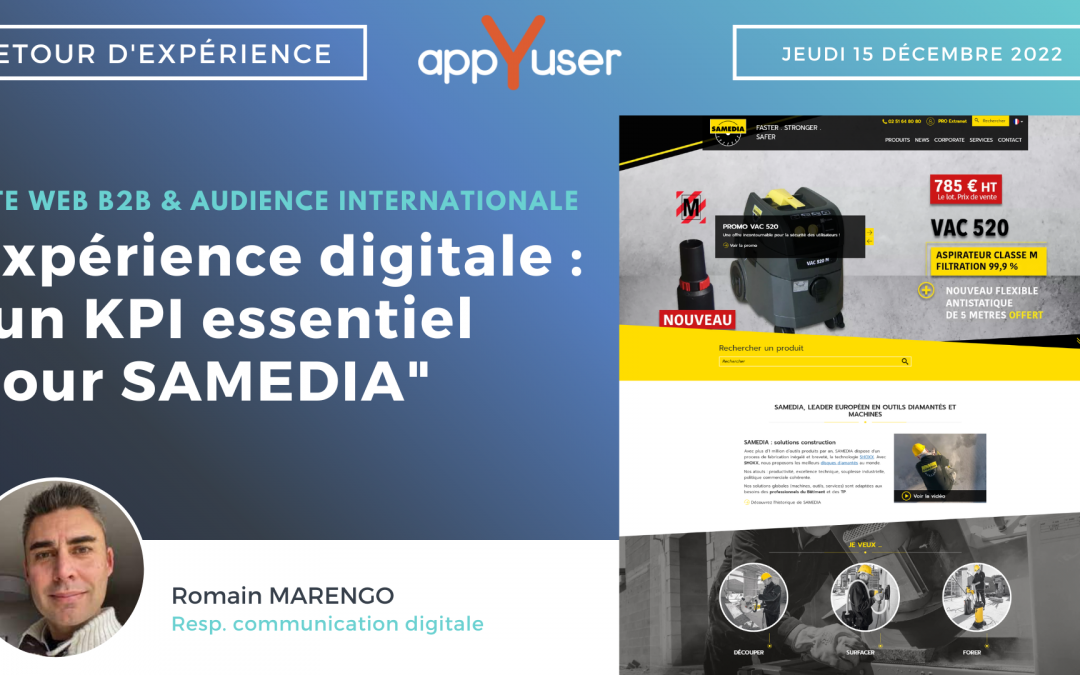 +65% d’audience et conversions doublées : comment le monitoring de l’expérience digitale par appYuser a contribué à la success story SAMEDIA